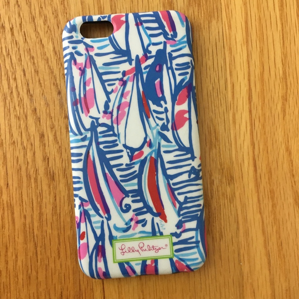 ⭐️5/$25 Lilly Pulitzer iPhone 6S Case Pattern: Red Right Return (Resort White)